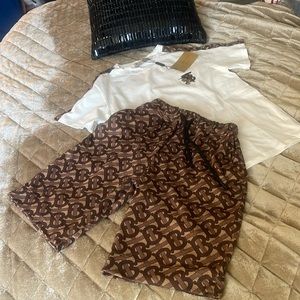 Designer inspired boys shorts set